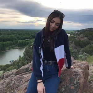 H&M Large Red White and Blue Hoodie/Sweatshirt